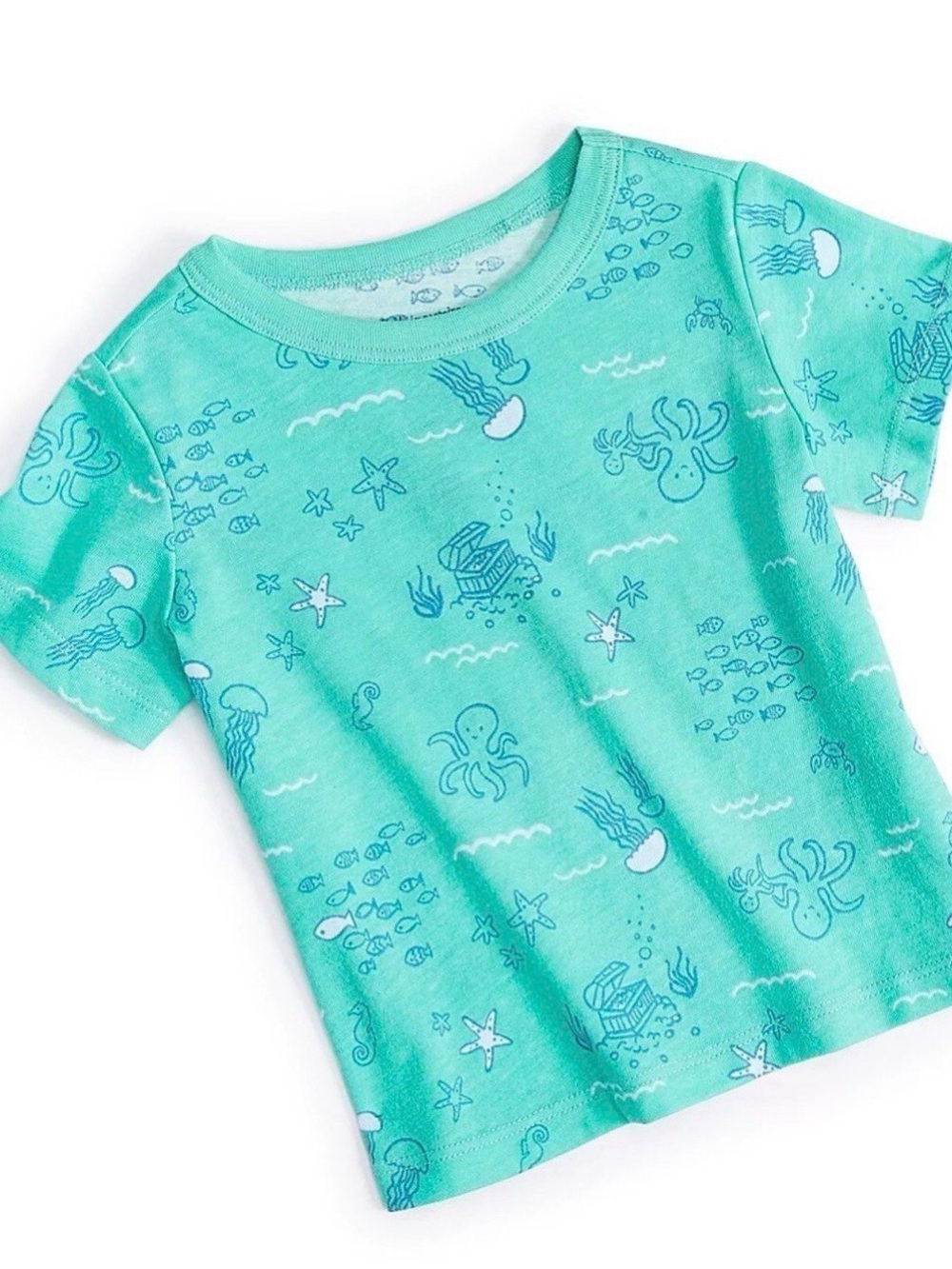 First Impressions Baby Boys Octopus T-Shirt 12M Seaside Green Short Sleeve Top